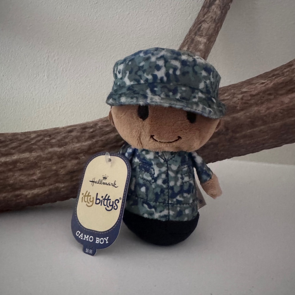 Hallmark itty bittys Camo Boy Plush Soldier Military Camouflage KDD1027 NWT